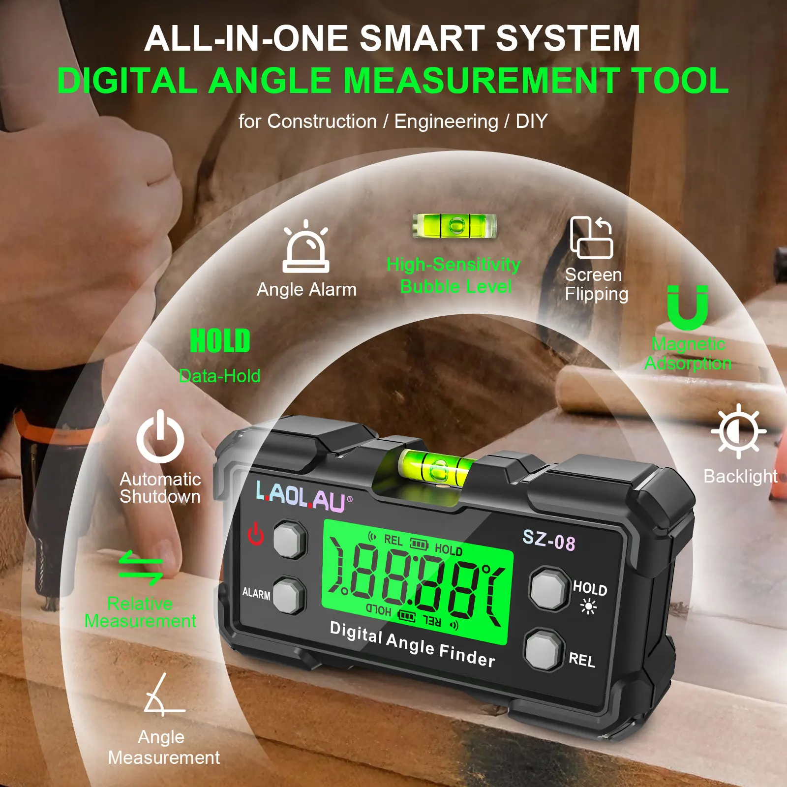 Medidor de Ângulo Digital com  - Diy Electronics Storage avaliação e preço