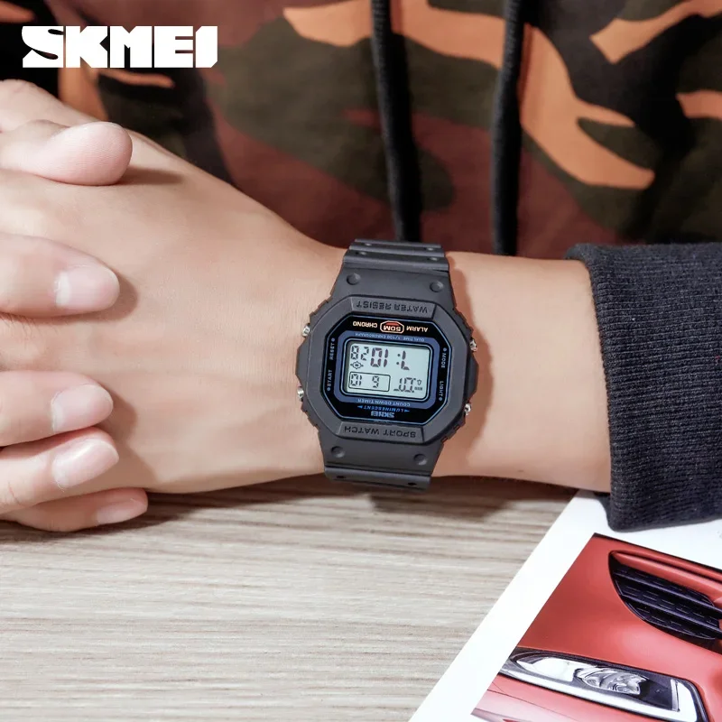Skmei 1628 luxo digital relógi - Diy Electronics Watch avaliação e preço