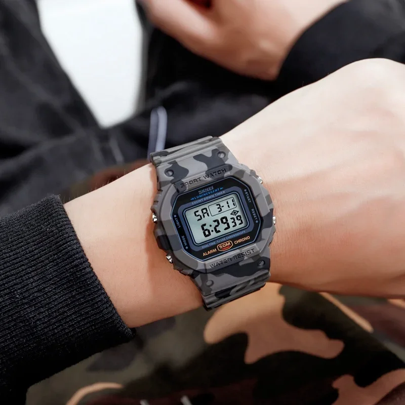 Skmei 1628 luxo digital relógi - Diy Electronics Watch avaliação e preço