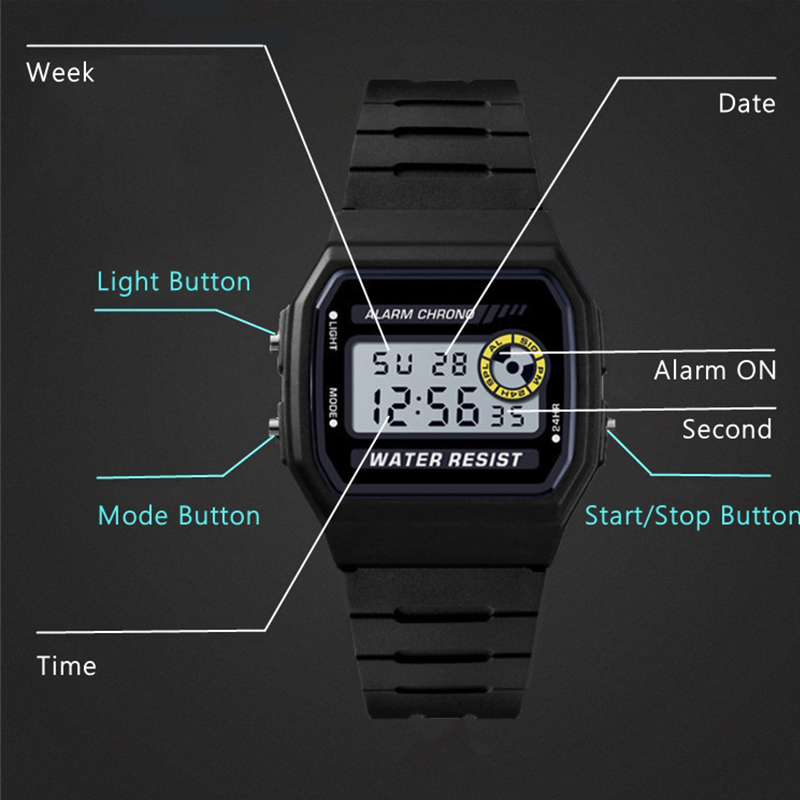 Moda simples relógio digital à - Diy Electronics Watch avaliação e preço
