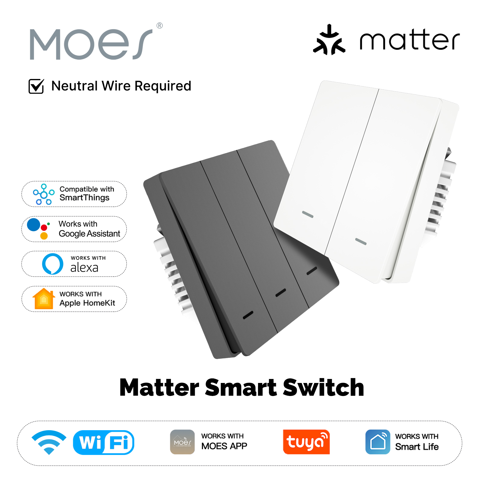 MOES Matter Tuya WiFi Interrup - Diy Electronics Button avaliação e preço